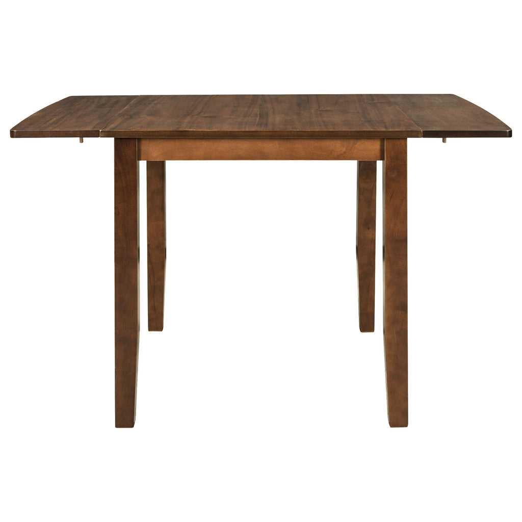 3-Piece Wood Drop Leaf Breakfast Nook Dining Table Set Walnut