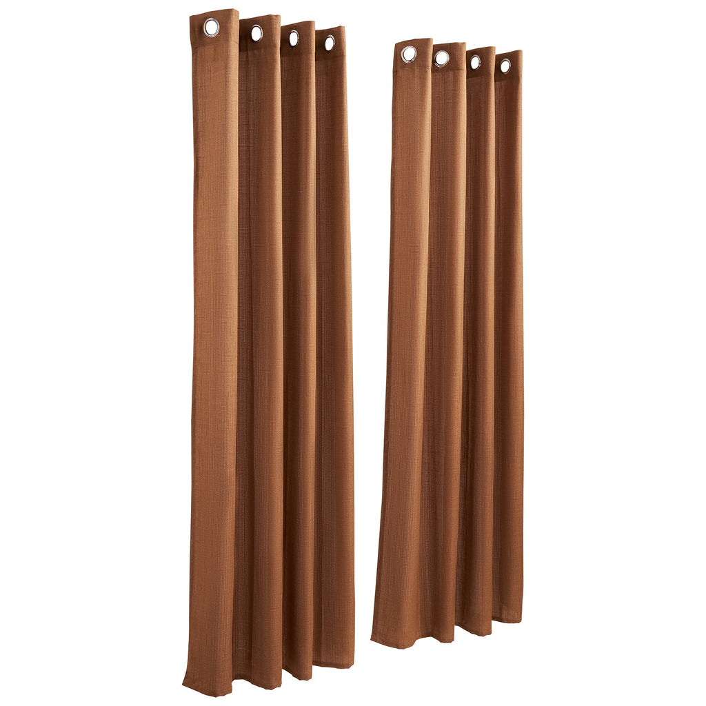 Natural Linen Curtains 52x84 2 Panel Grommet Light Filtering