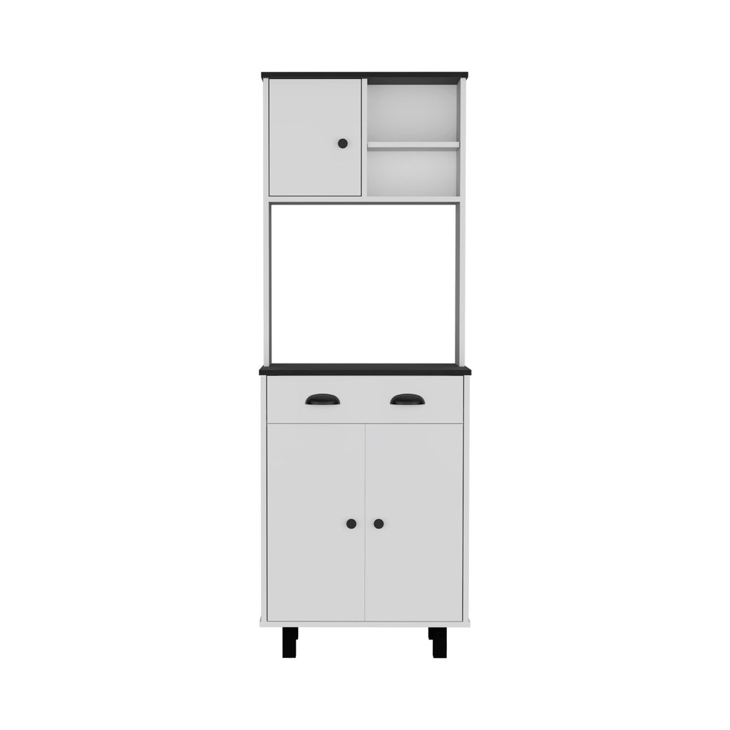 Salem Kitchen Pantry with 2 Cabinets, 2 Shelves, Drawer