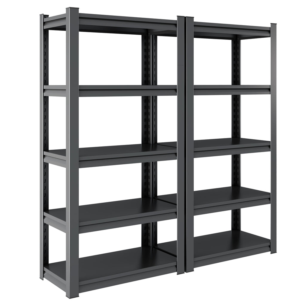 72" 5-Tier Heavy-Duty Metal Garage Shelving Adjustable Storage Rack
