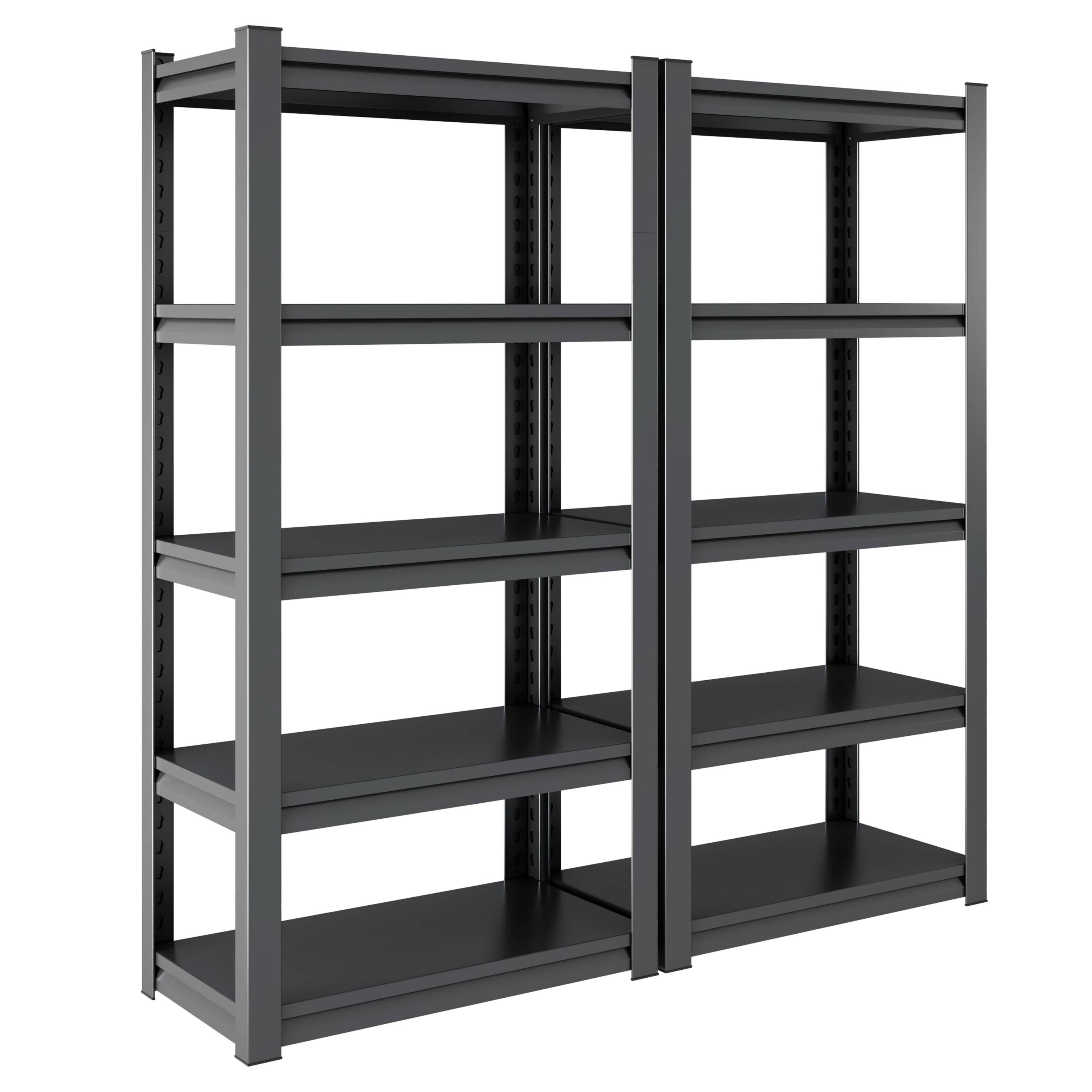 72" 5-Tier Heavy-Duty Metal Garage Shelving Adjustable Storage Rack