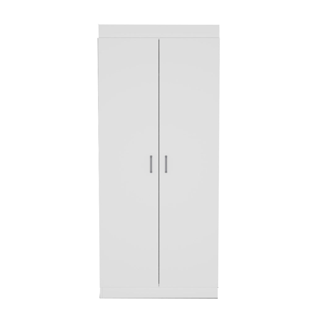 Pantry Cabinet - Double Door - Particle Board - White - 5 Shelves
