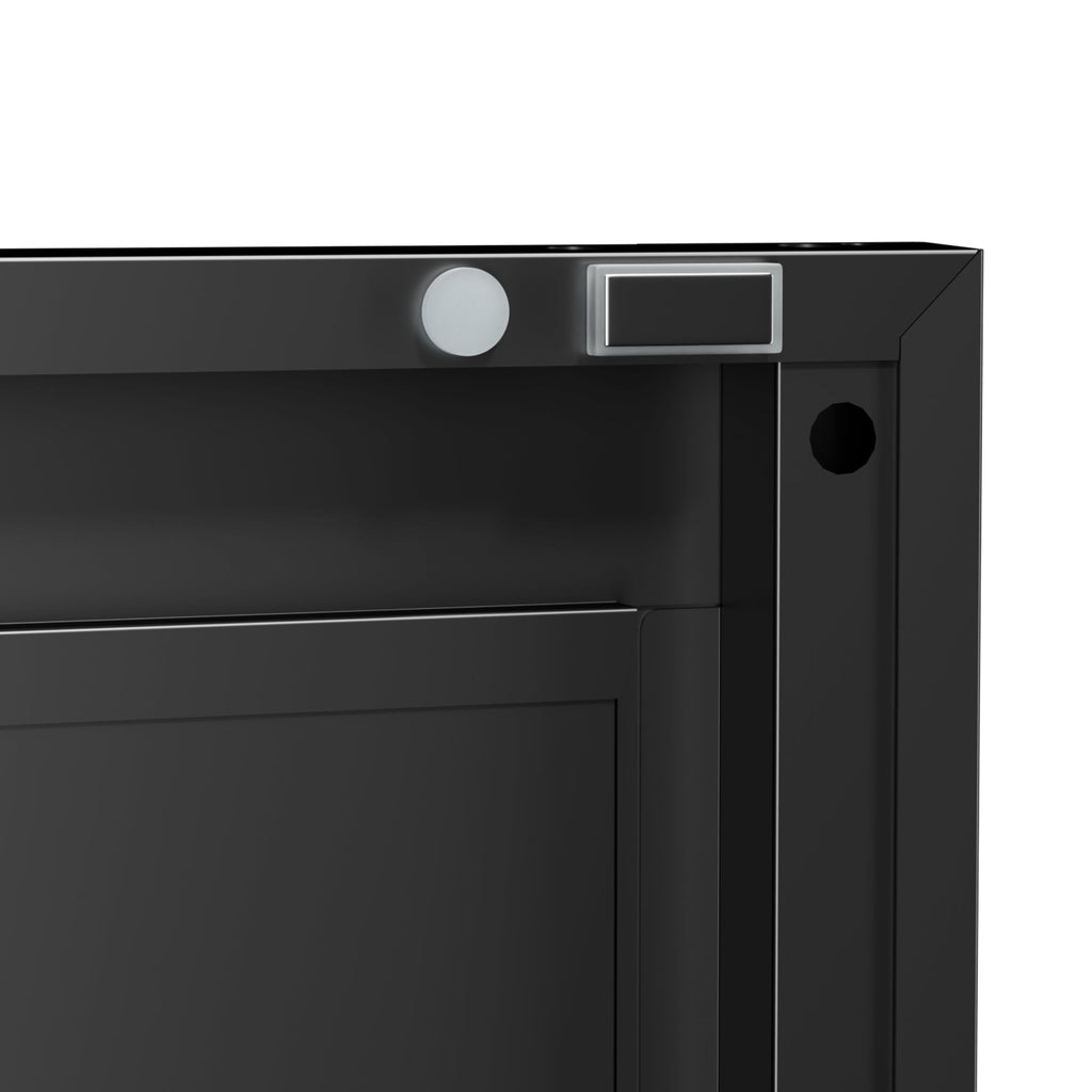 Modern Black Metal Cat Litter Box Enclosure Cabinet Furniture