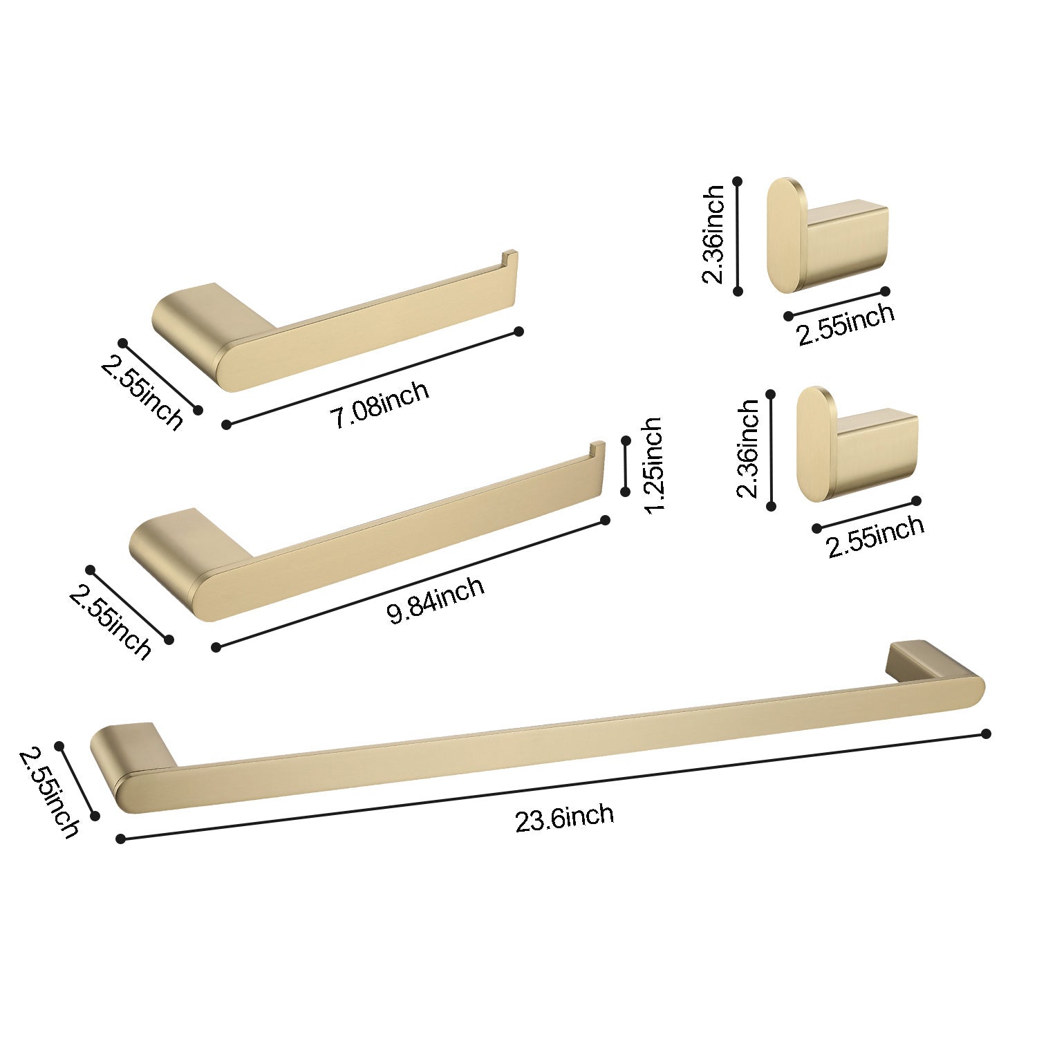 5-Piece Bathroom Hardware Set