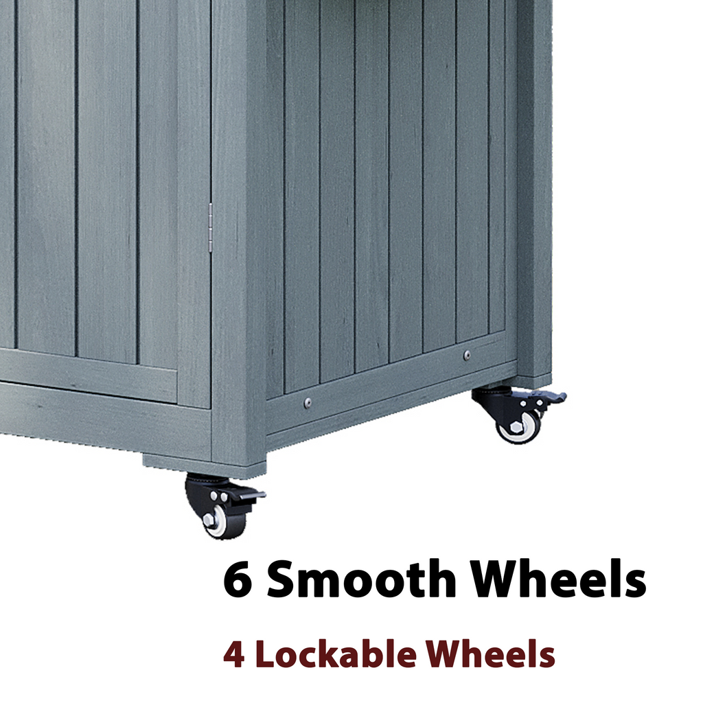 Outdoor Grill Island Cart 66.5" Stainless Steel Tabletop