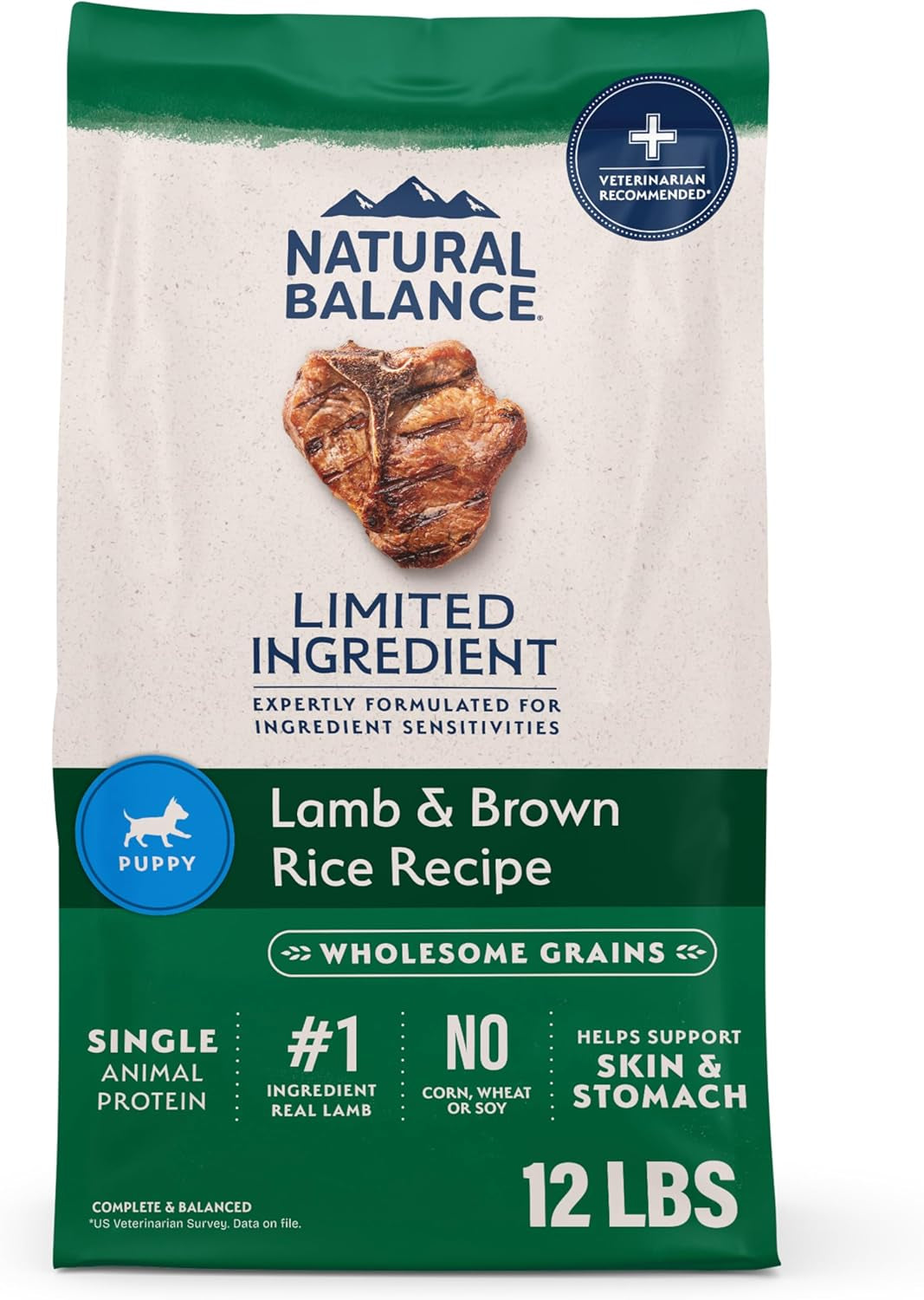Natural Balance Limited Ingredient Puppy Dry Dog Food with Healthy Grains