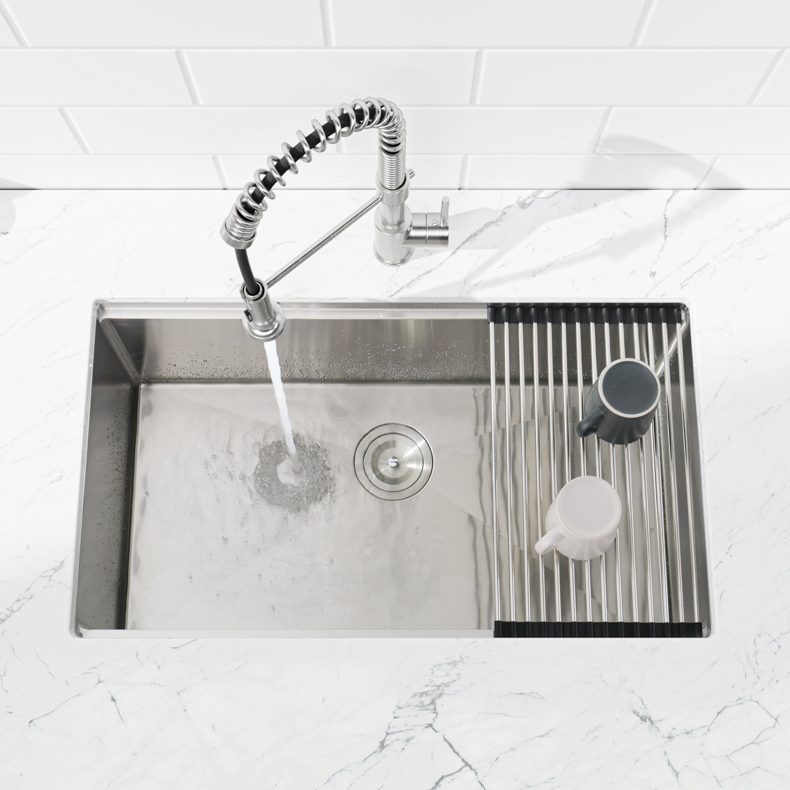 Stainless Steel Undermount Kitchen Sink 36x19 Single Bowl Brushed