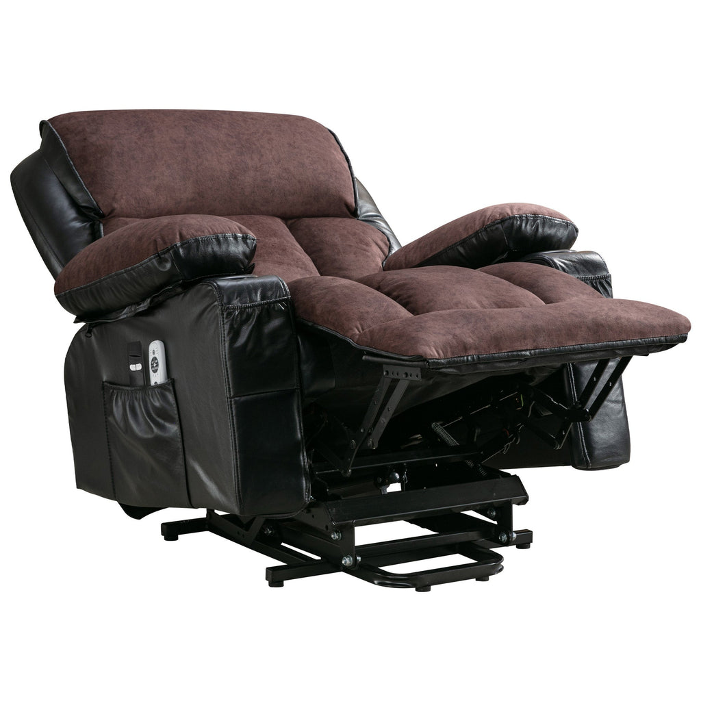 Electric Lift Chair Massage Recliner Heating Vibration USB Black Brown