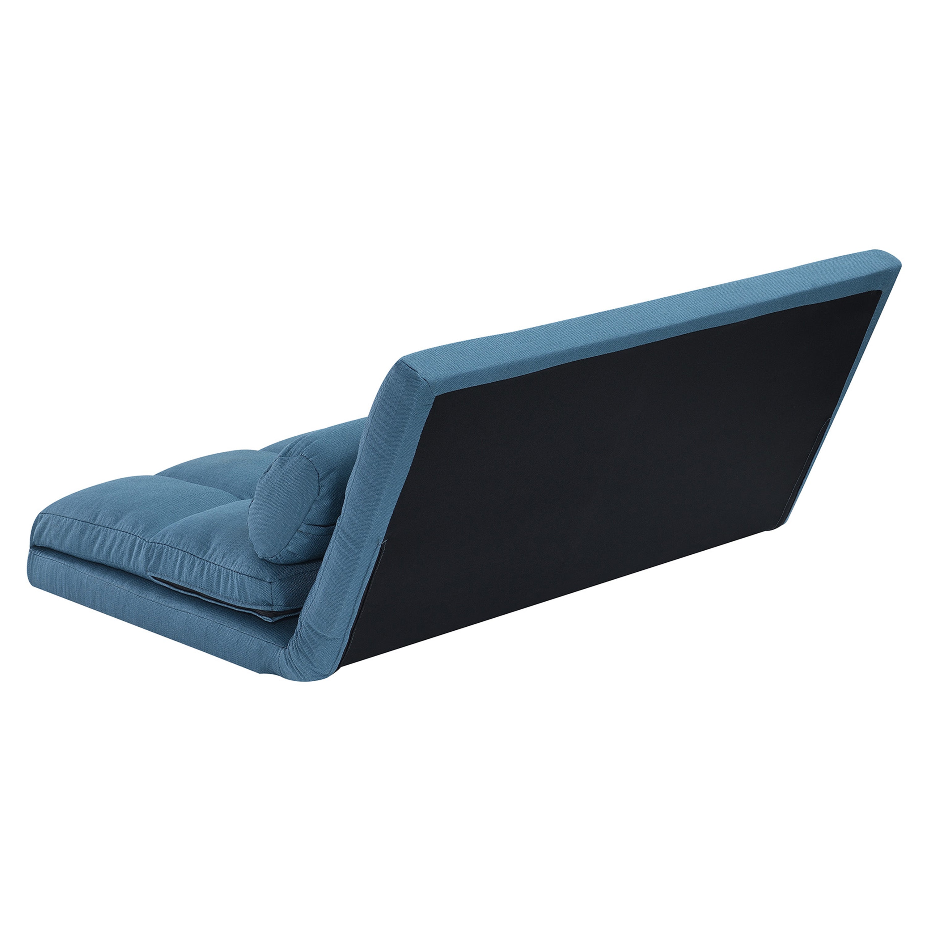 3-Fold Blue Sofa Bed with High-Density Foam & 2 Pillows