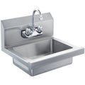 Stainless Steel Wall Mount Hand Sink 17 x 12.8