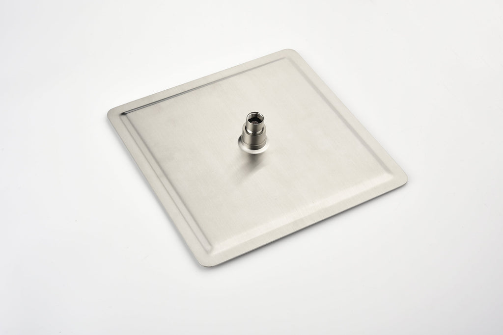16 Inch Square Rain Shower Head Brushed Nickel Stainless Steel