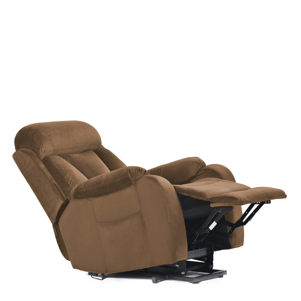 Lift Chair Recliner Power Recline Brown Cashmere for Elderly