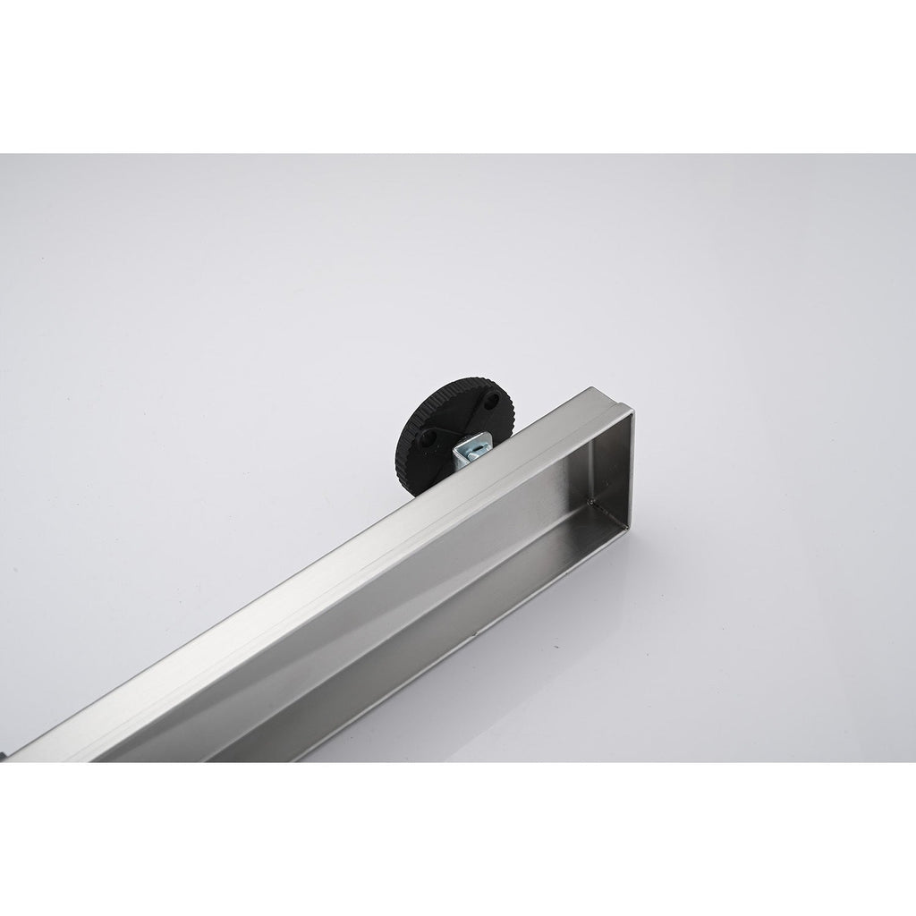 24 Inch Linear Shower Drain with Hair Strainer and Leveling Feet