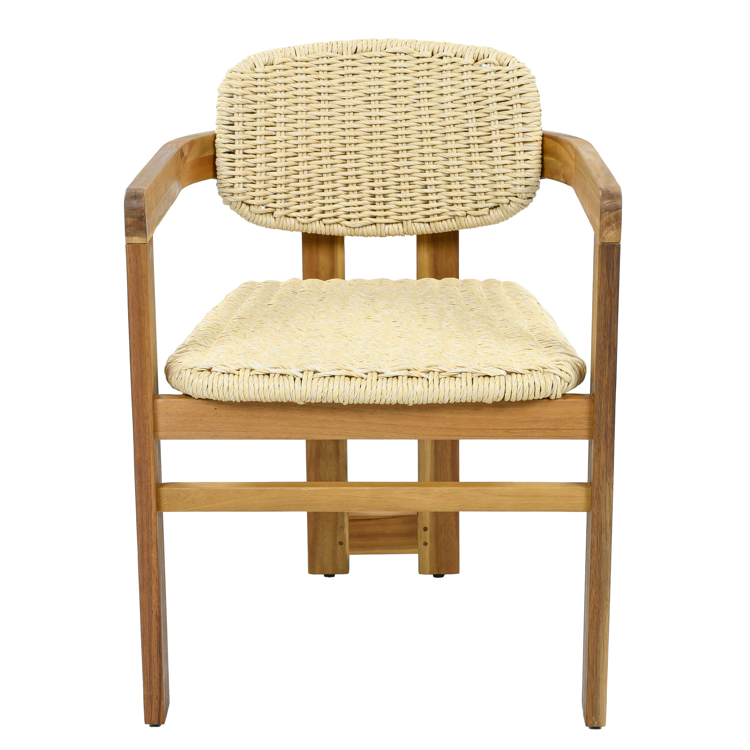 Outdoor Woven Rattan Accent Chairs Set - 2 Person Patio Seating