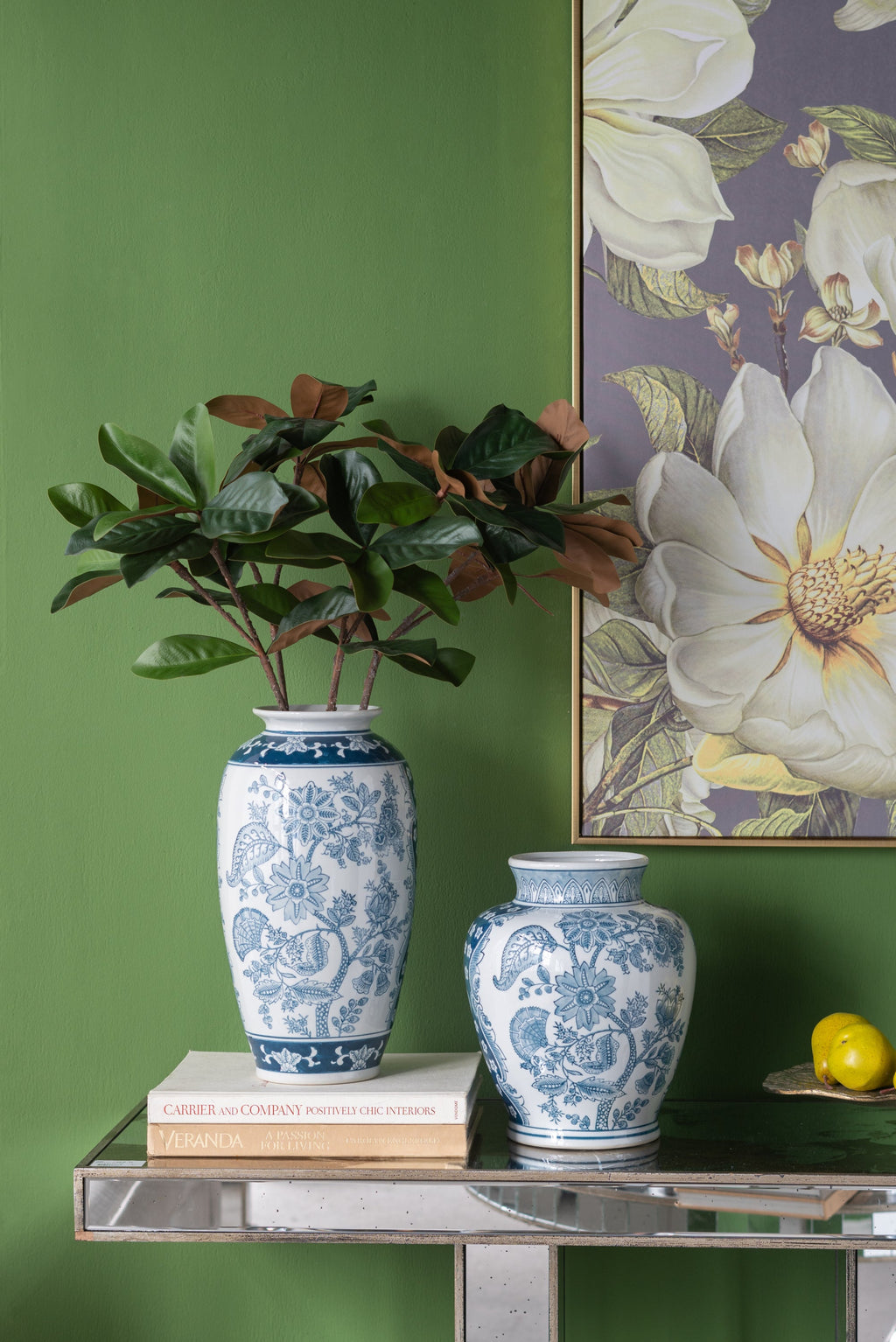 Blue and White Porcelain Flower Vase 9.1x11
