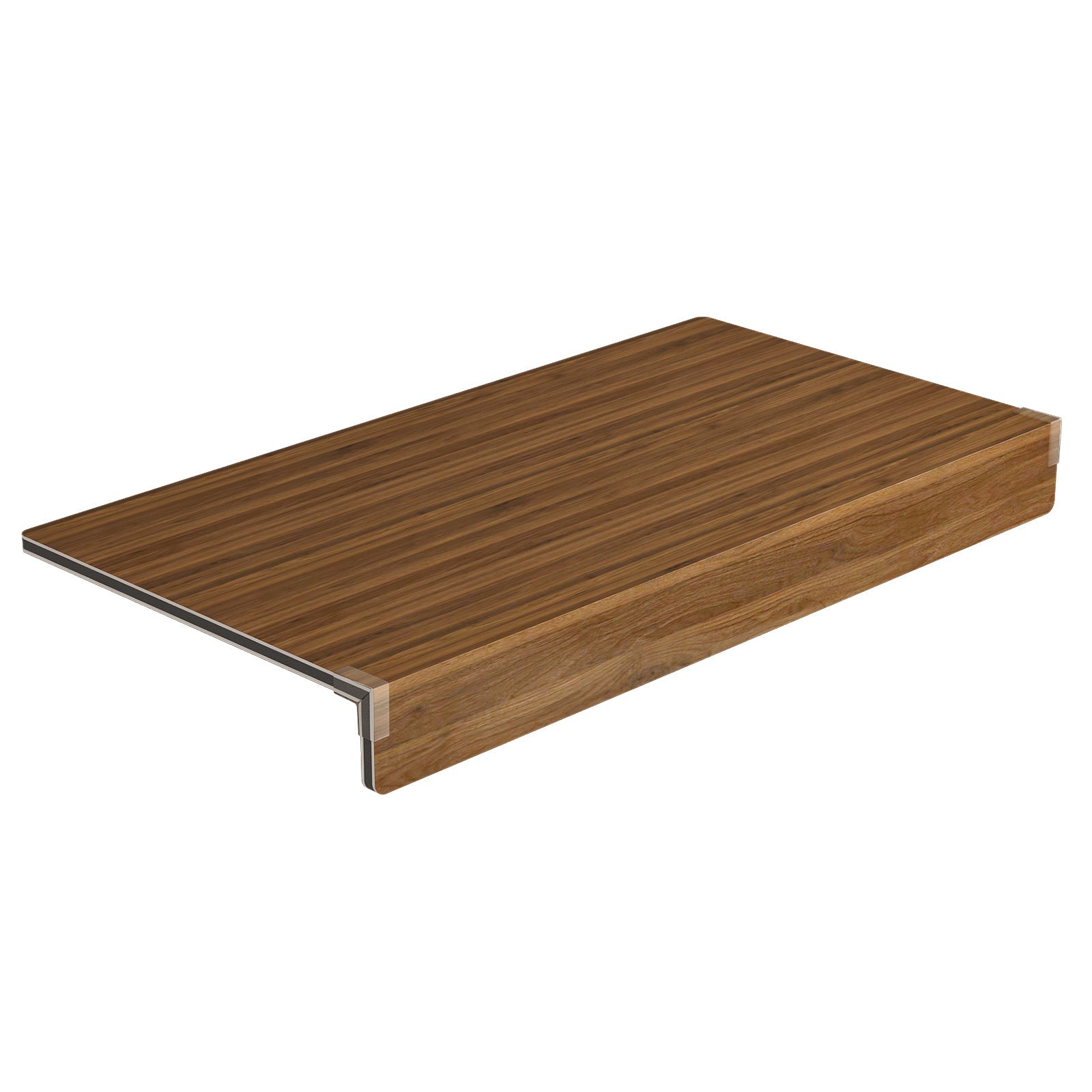 Walnut Foamed PVC Wire Shelf Covers, 5 Piece Set