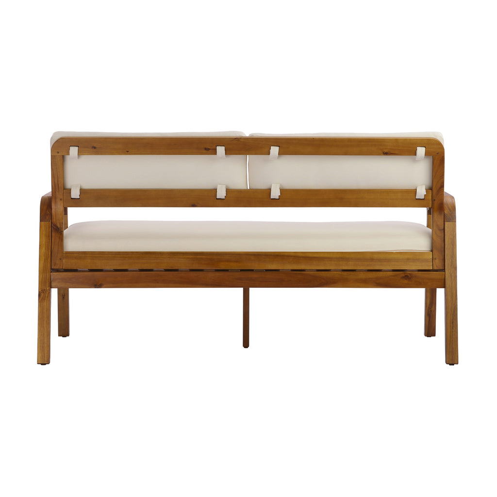 2-Piece Outdoor Sofa Set with Loveseat, Coffee Table & Cushions