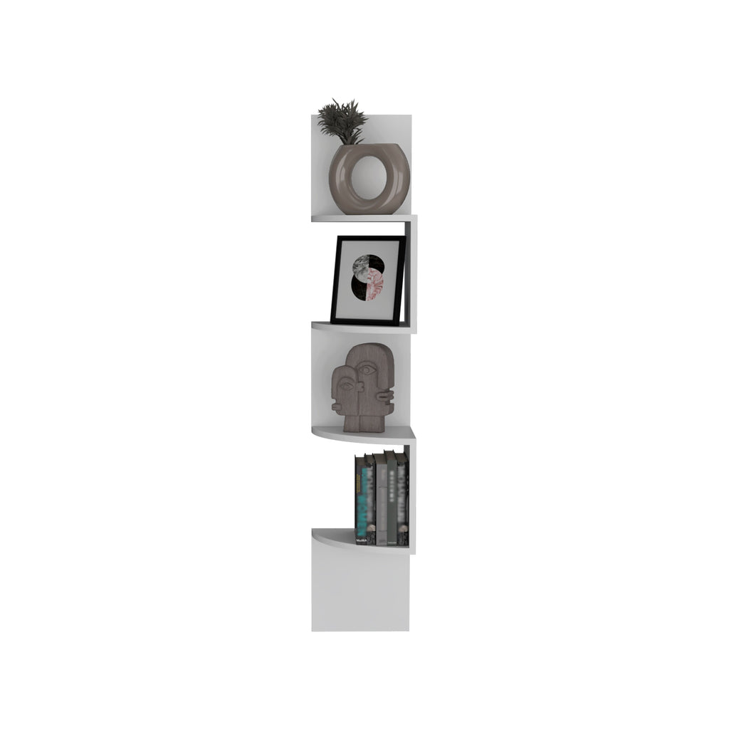 Modern Corner Shelf Full-Wall Design Multiple Shelving