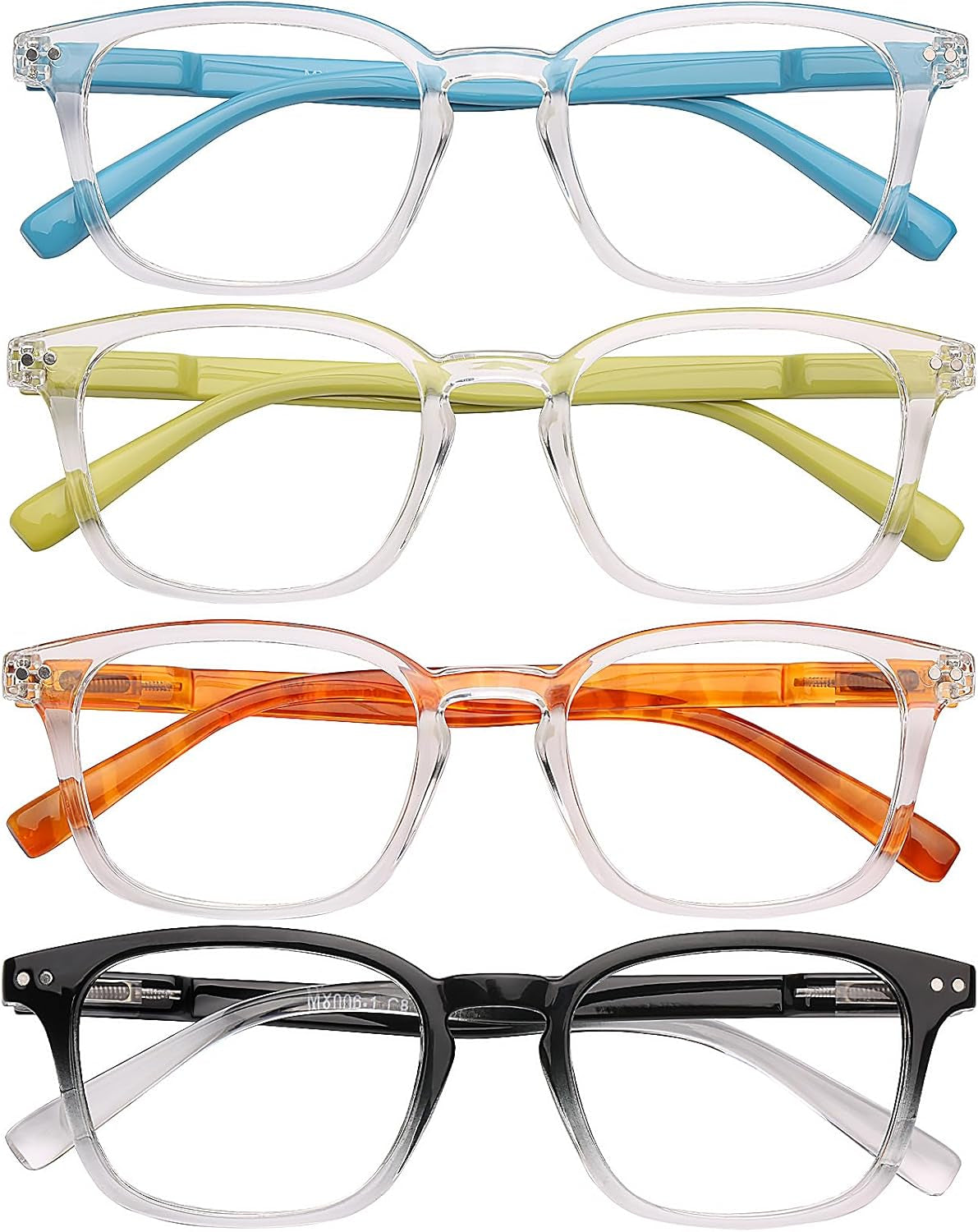 Blue Light Reading Glasses 4 Pack Anti Glare Computer Readers Men Women