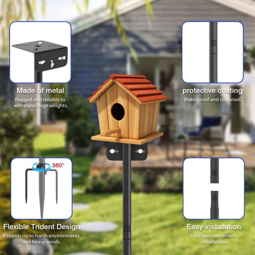 80' Heavy-Duty Adjustable Bird Feeder Pole