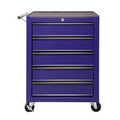 5-Drawer Rolling Metal Tool Chest Cabinet, Purple Steel Storage