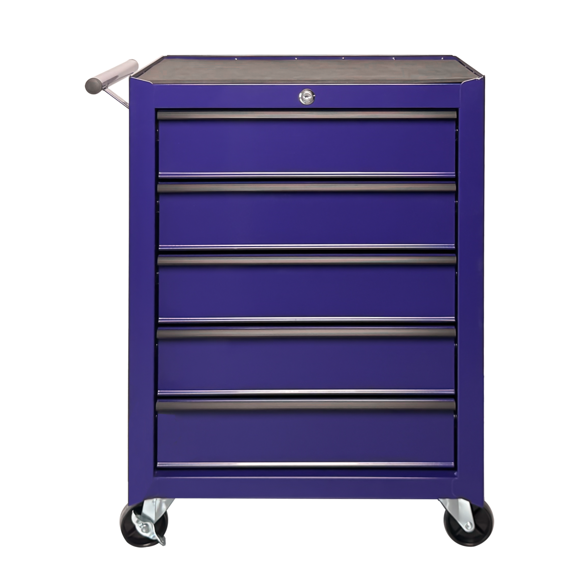 5-Drawer Rolling Metal Tool Chest Cabinet, Purple Steel Storage
