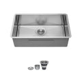 33" Undermount Stainless Steel Kitchen Sink Single Bowl 16G
