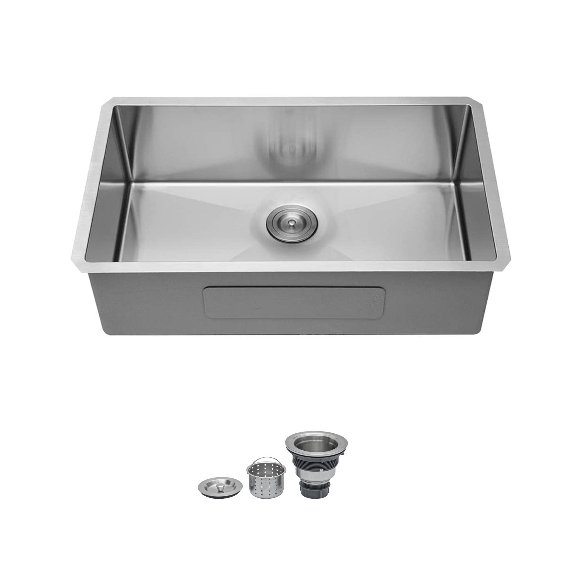 33" Undermount Stainless Steel Kitchen Sink Single Bowl 16G