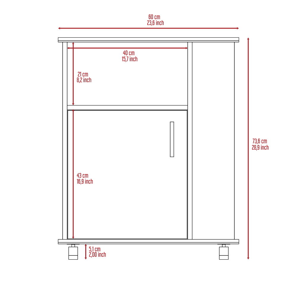 2 Piece White Onyx Kitchen Island Microwave Pantry Cabinet Set