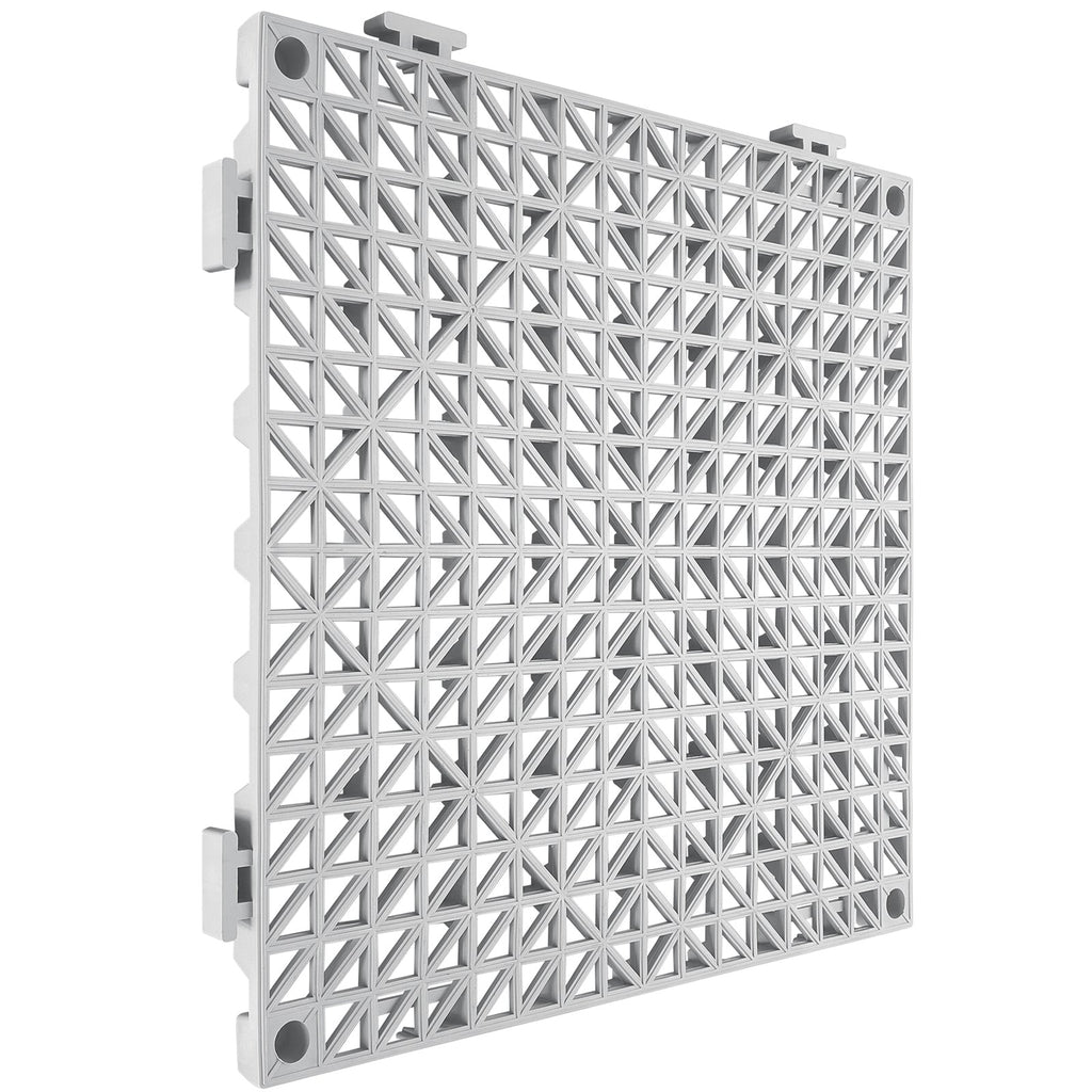 Interlocking Drainage Floor Tiles 12" x 12" Grey 55pc Set