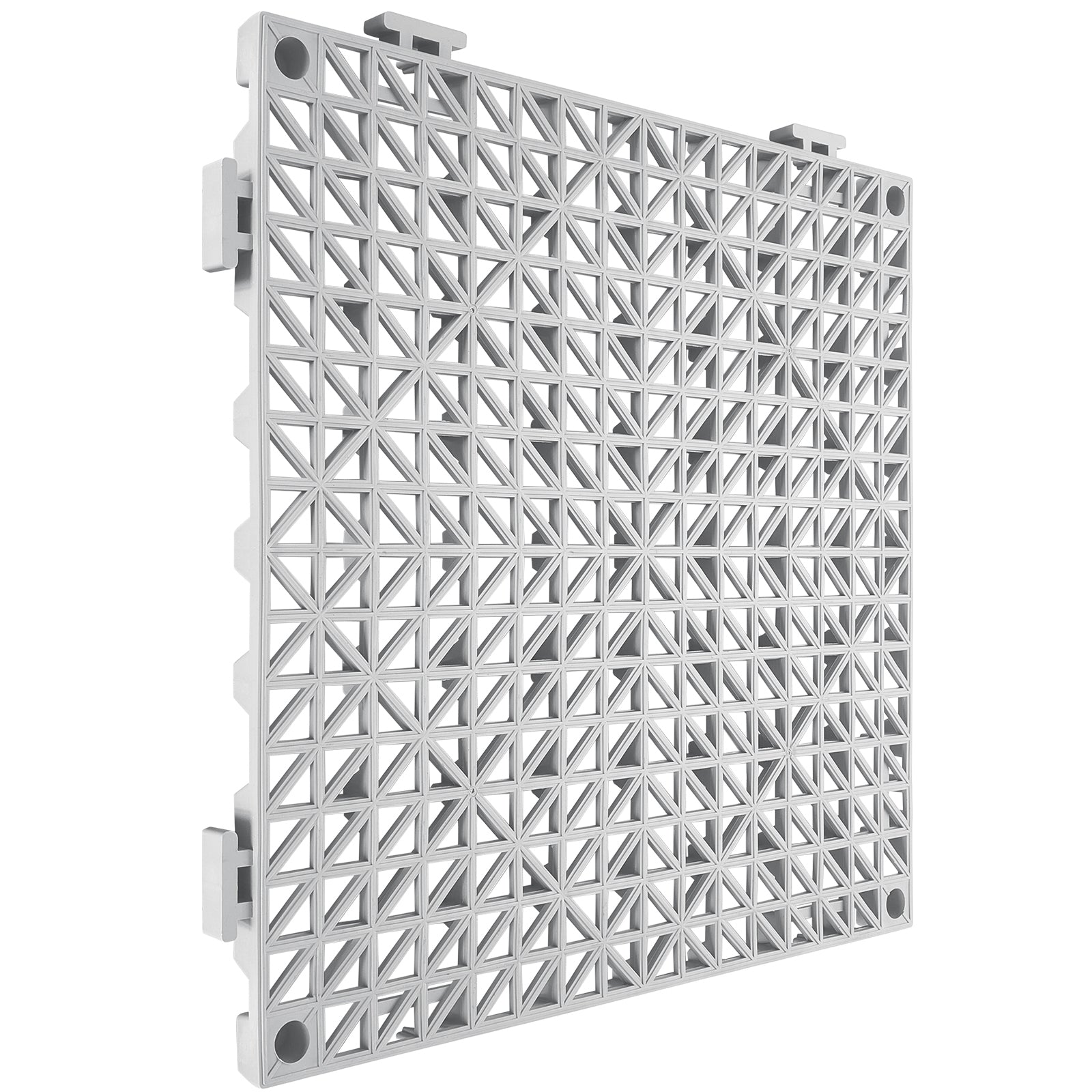 Interlocking Drainage Floor Tiles 12" x 12" Grey 55pc Set