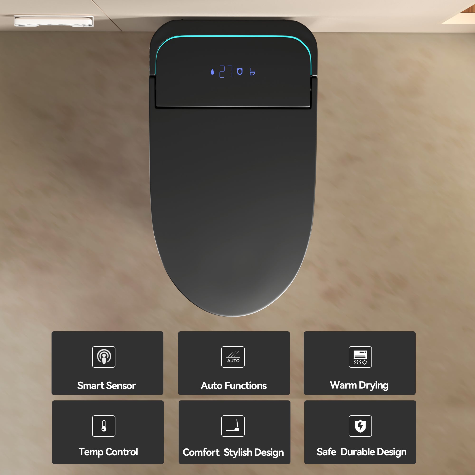 Unique Smart Toile,  One Piece Toilet with Bidet Built In,Intelligent Toilet ...