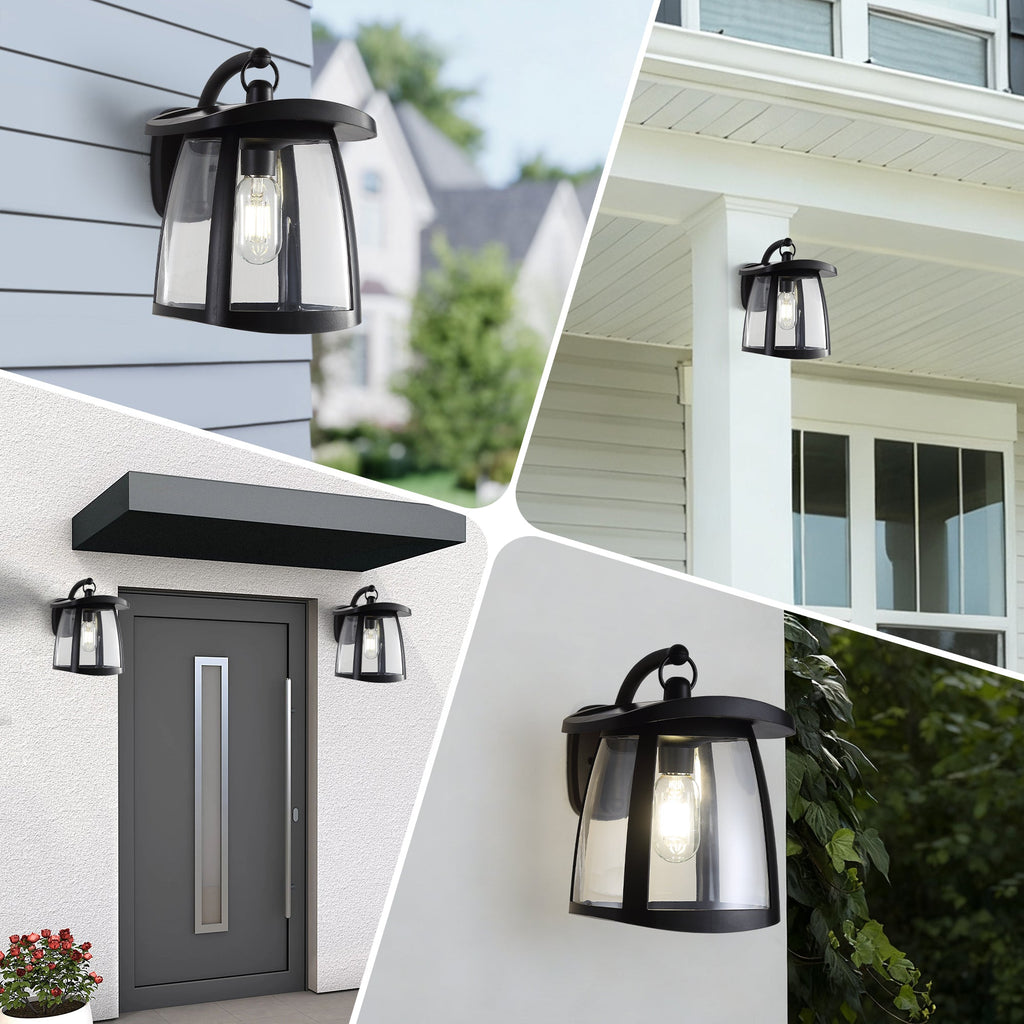 Solar Wall Lanterns IP54 Waterproof Outdoor Hanging Lights 4 Modes