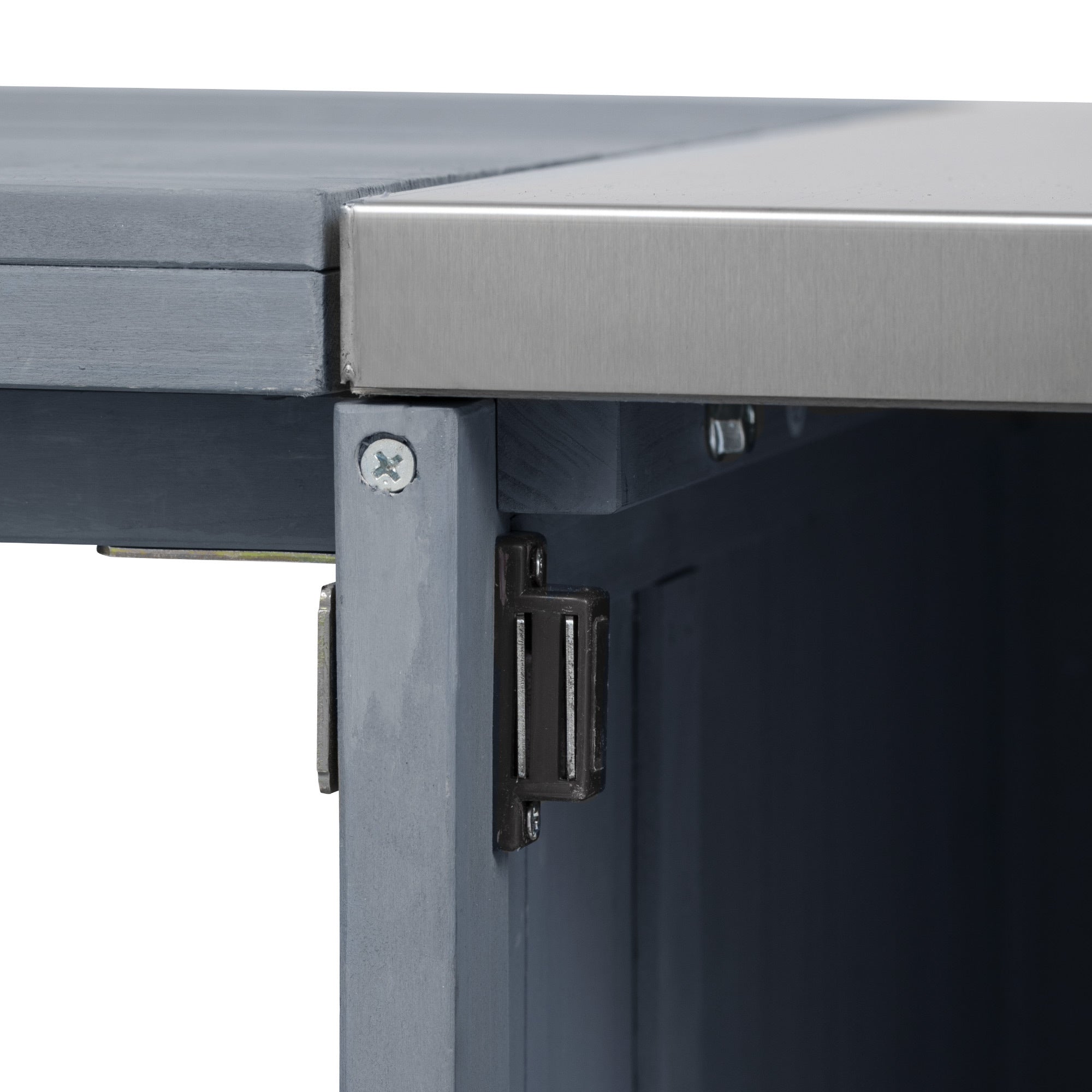 Outdoor Grill Island Cart 66.5" Stainless Steel Tabletop