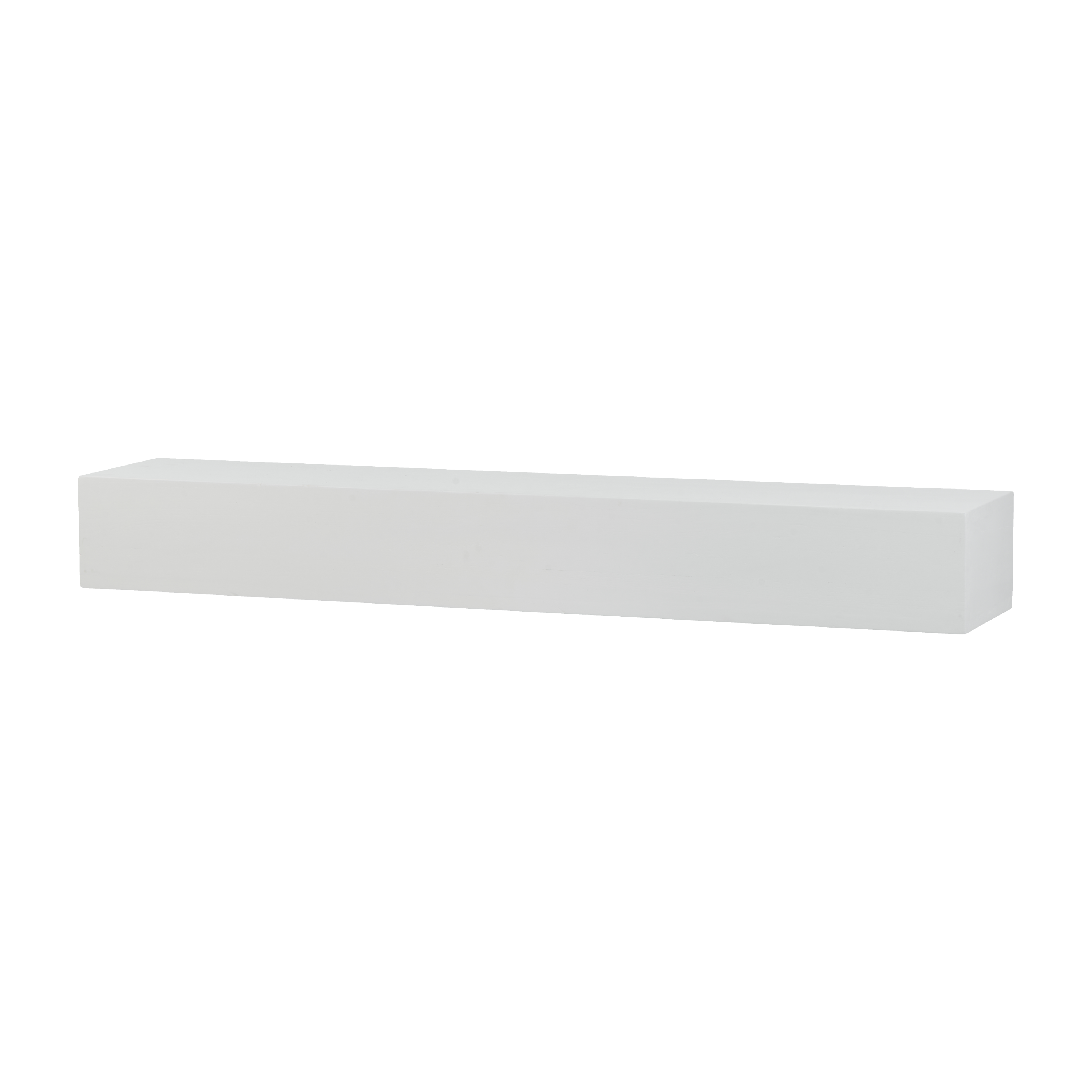 60" Paulownia Fireplace Mantel Floating Shelf White Wood