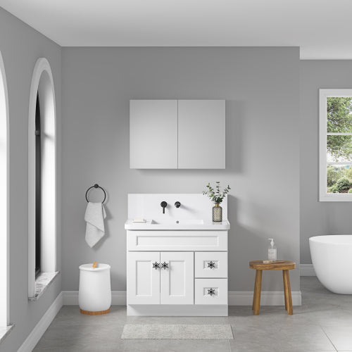 Frameless Mirror Medicine Cabinet - Beveled Edges - 36" x 26"