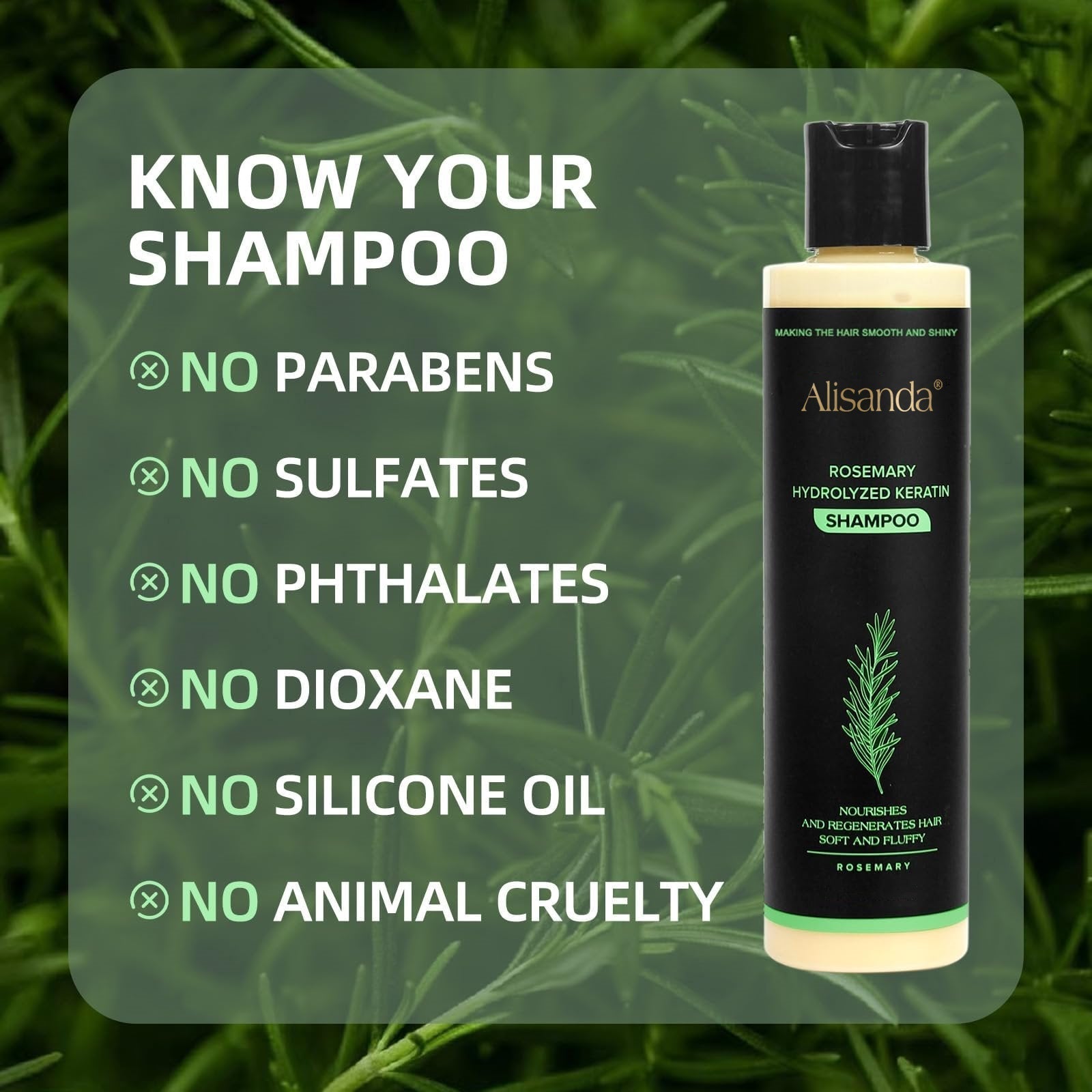 Alisanda Organic Rosemary Hair Growth Shampoo