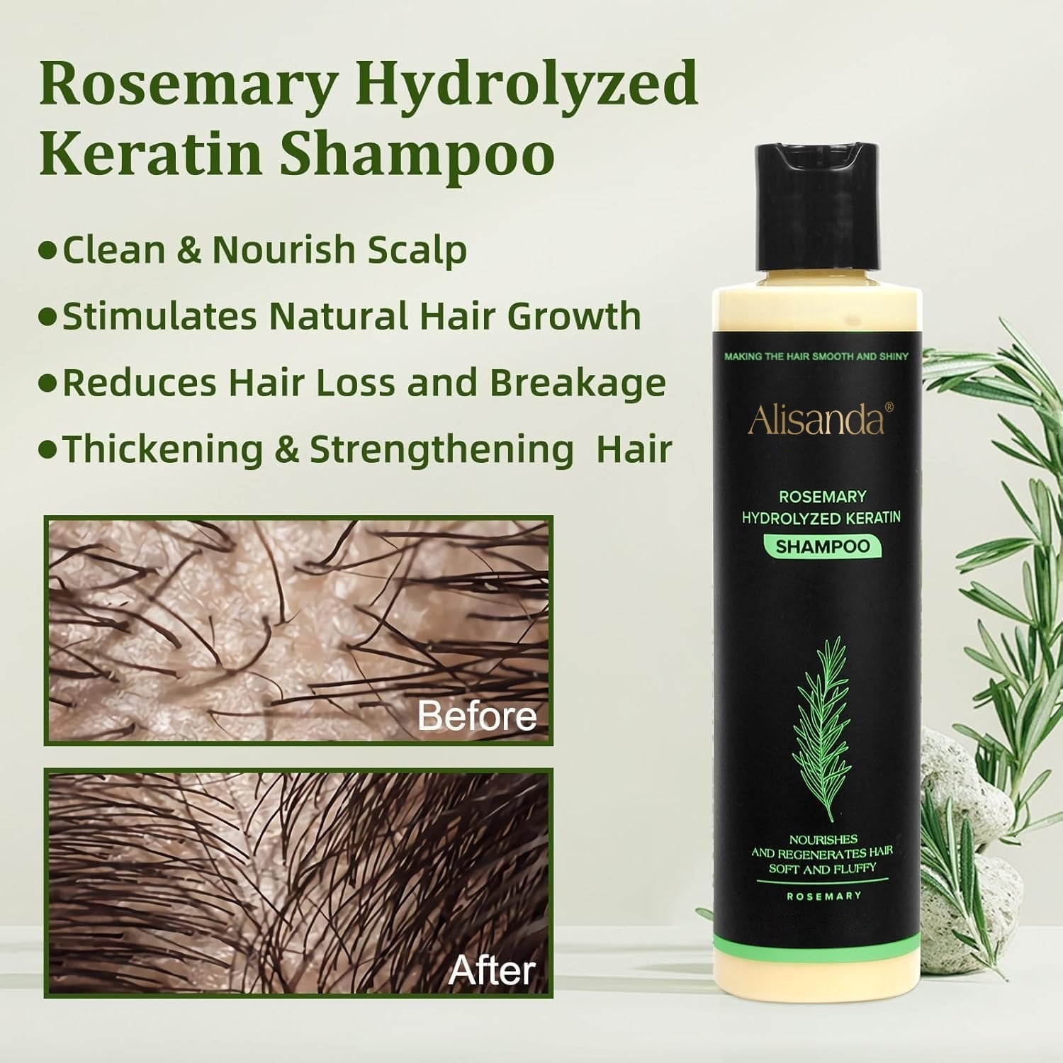 Alisanda Organic Rosemary Hair Growth Shampoo