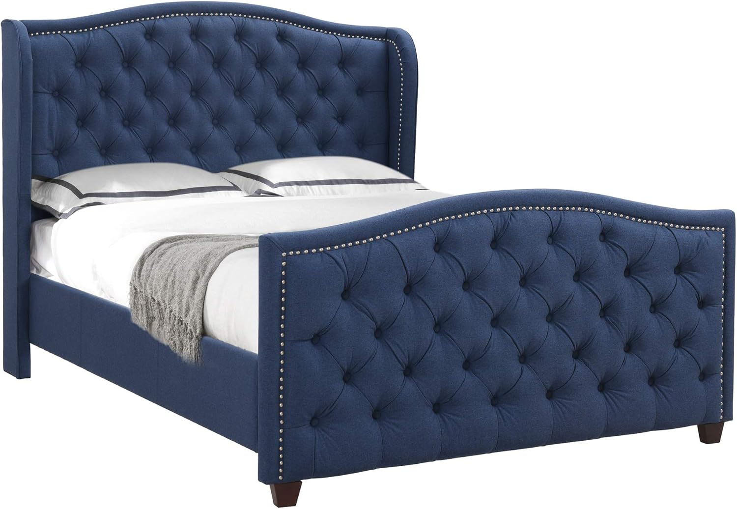 Jennifer Taylor Home Marcella Upholstered Shelter Headboard Bed Set