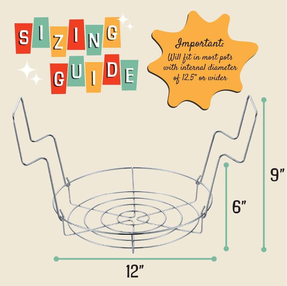 Concord 7 Pieces Premium Stainless Steel Canning Set Starter Kit W/Rack. No Rust, Extra Stability. BULK PACKS (Canning Set)
