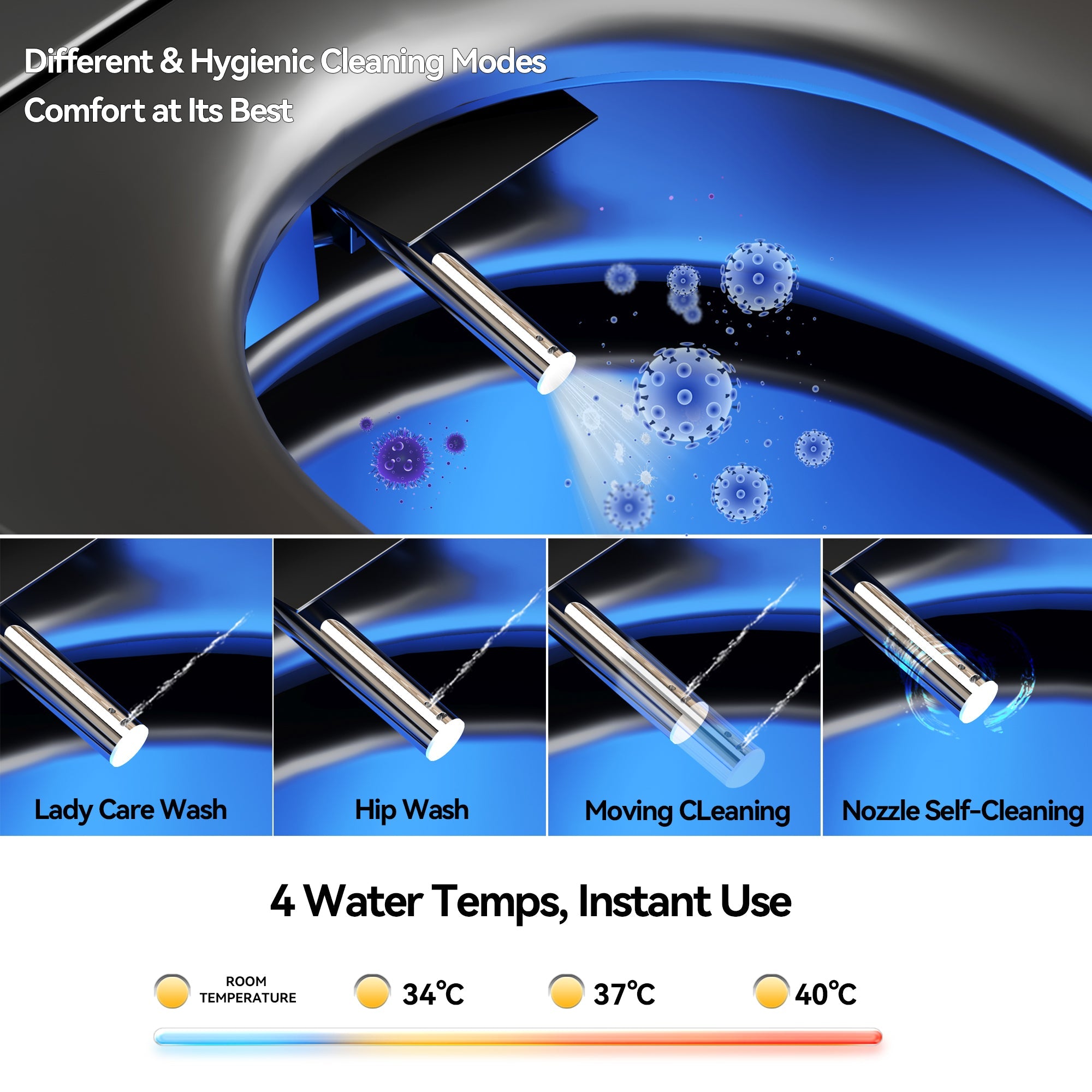 Unique Smart Toile,  One Piece Toilet with Bidet Built In,Intelligent Toilet ...