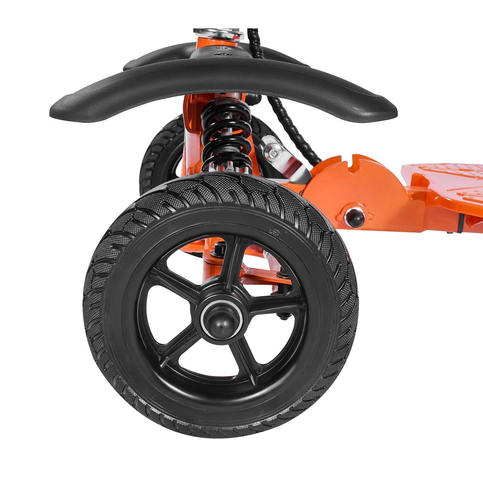 Mobility Scooter 4-Wheel Foldable Carbon Steel Orange 265 LB 48V Battery