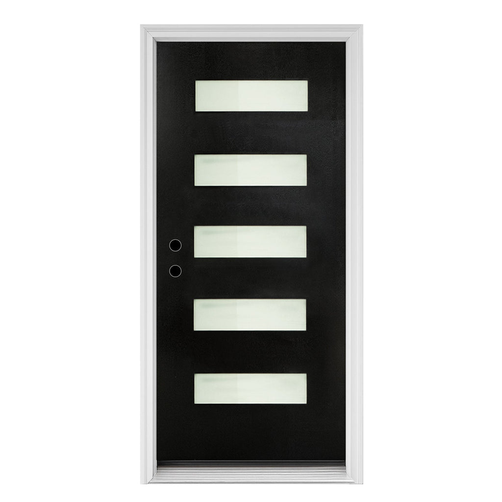 36" x 80" Fiberglass Entry Door Right Hand Inswing Frosted