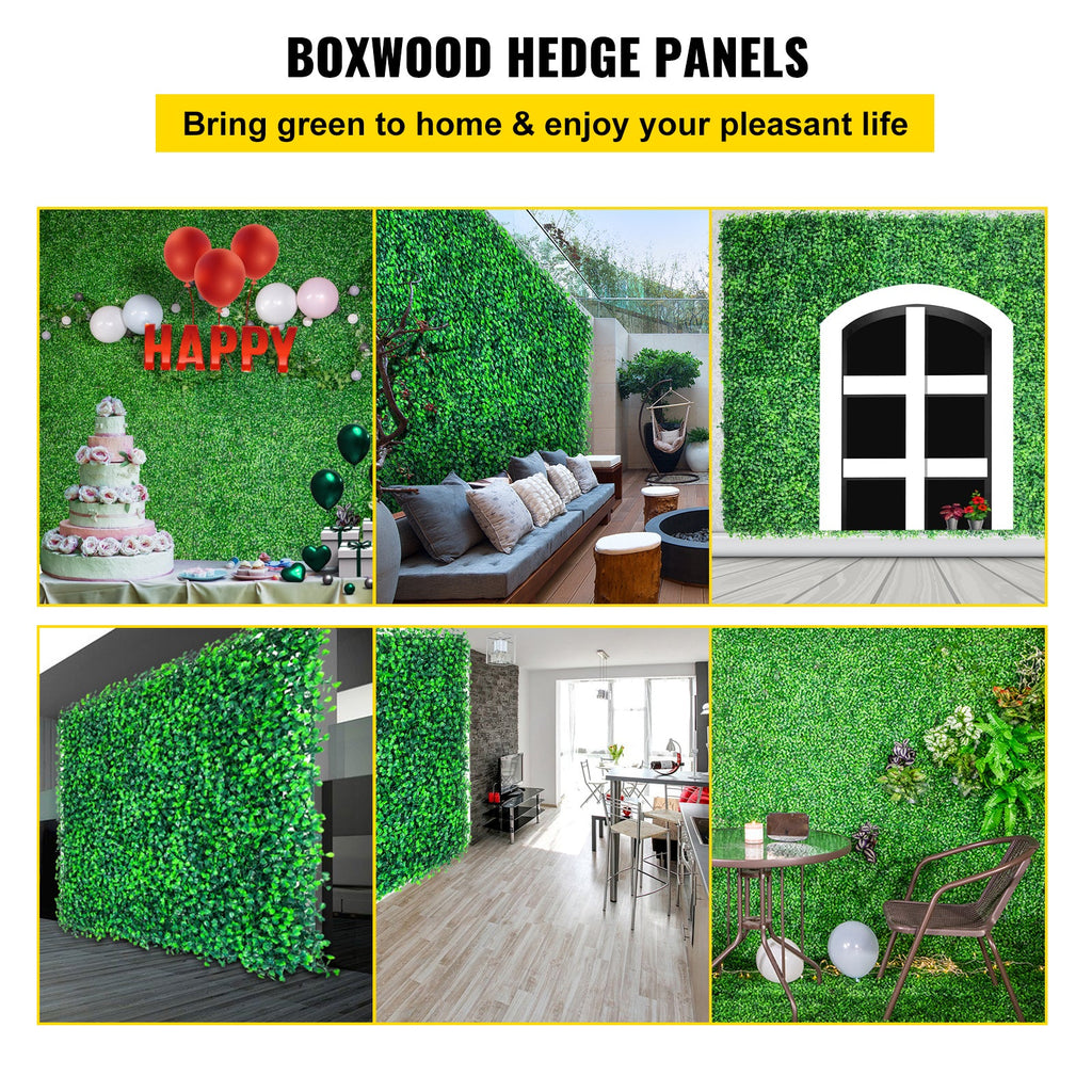 Artificial Boxwood Hedge Wall Panels 20 Pack 20"x20" Privacy