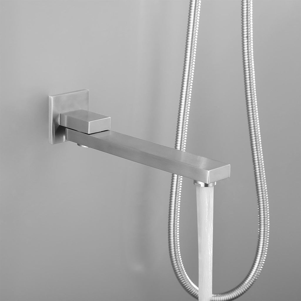 Shower System Combo 16" Head Hand Shower Tub Spout