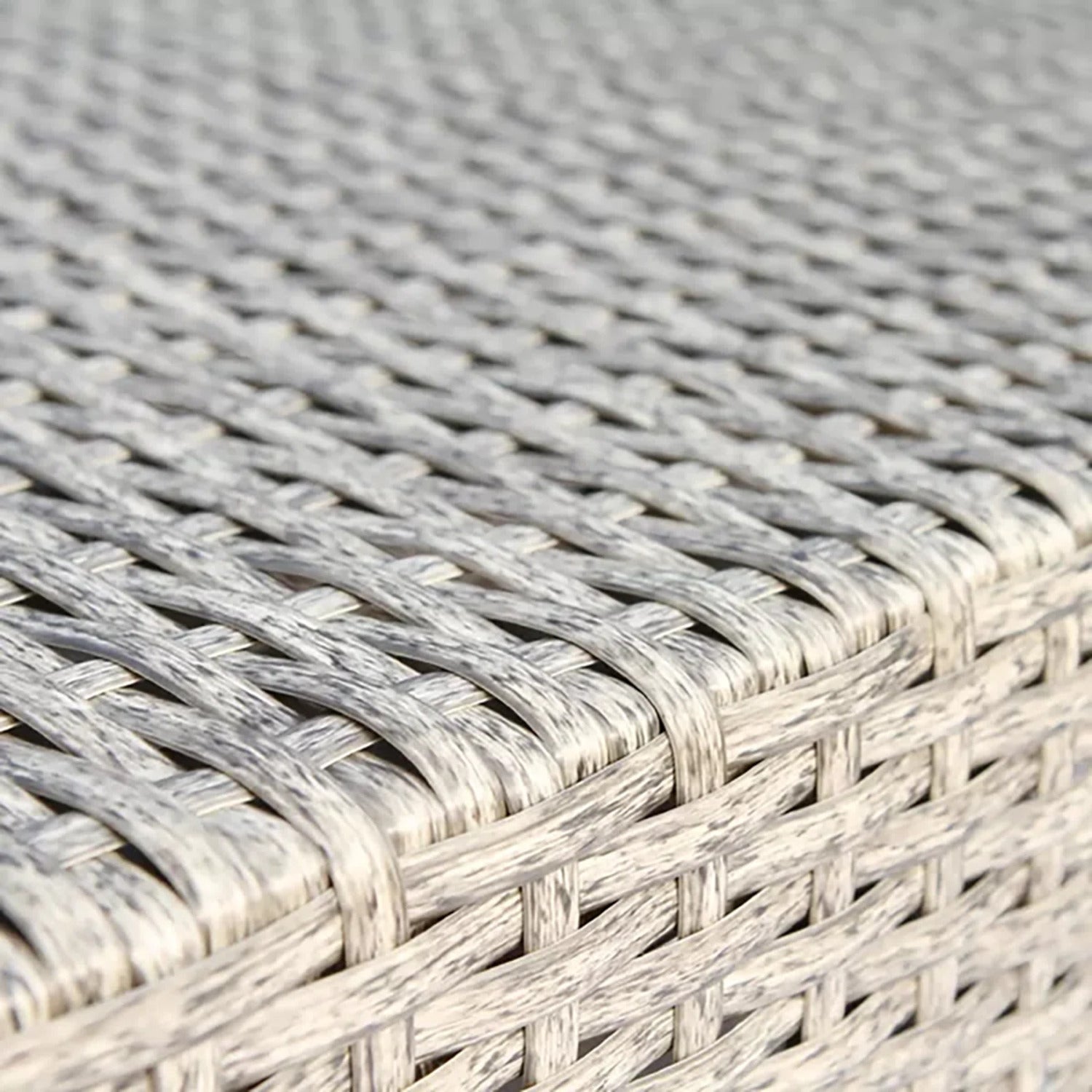 Outdoor Loveseat HDPE Wicker Gray Mix 66in Fully Assembled 600 LB