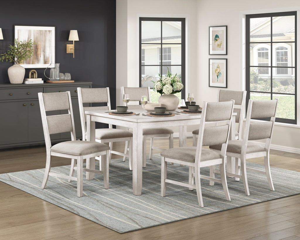 Modern Farmhouse Antique White Wooden Dining Table
