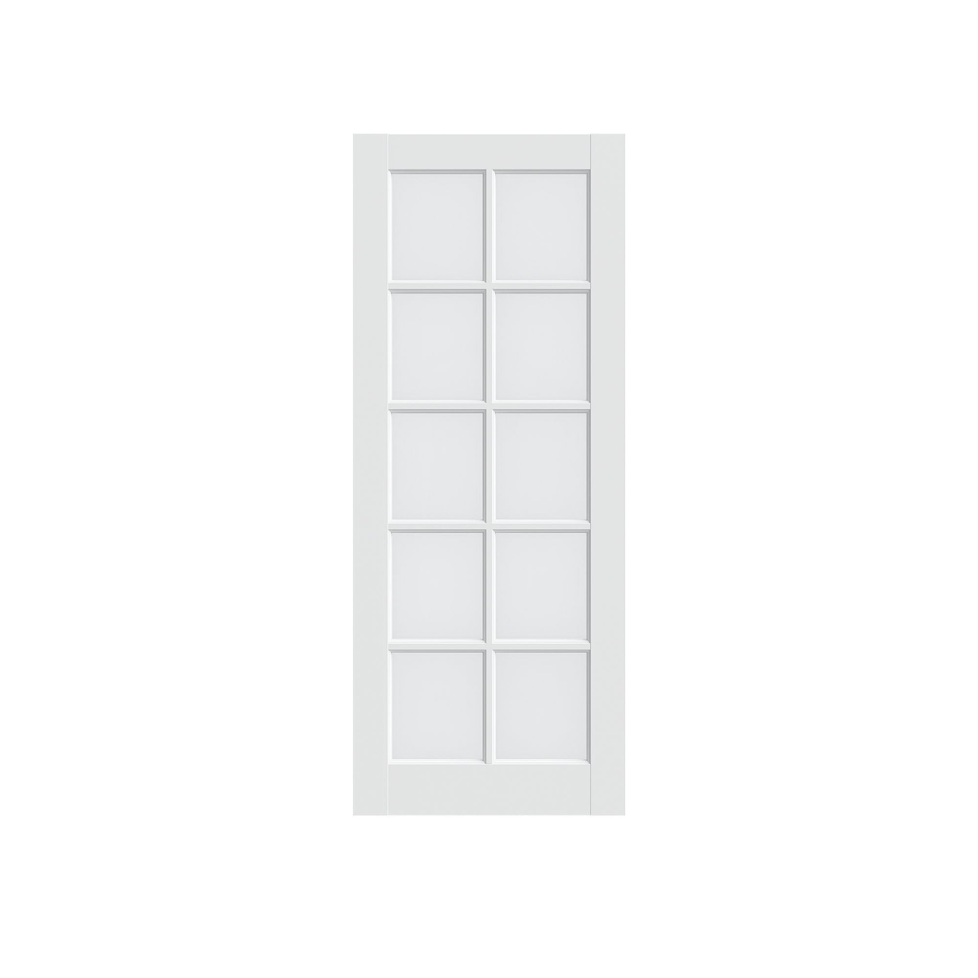 28' X 80'10-Lite Preassembled Clear Glass French Door, for Closet Pantry