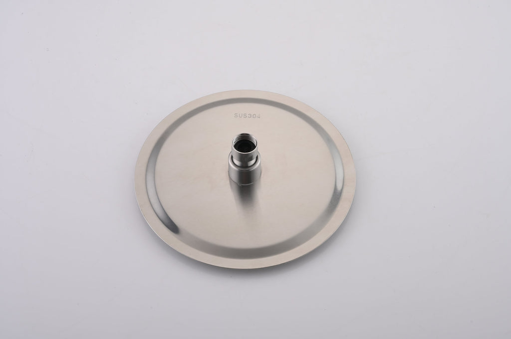 12" Brushed Nickel Rain Shower Head 304 Stainless Steel