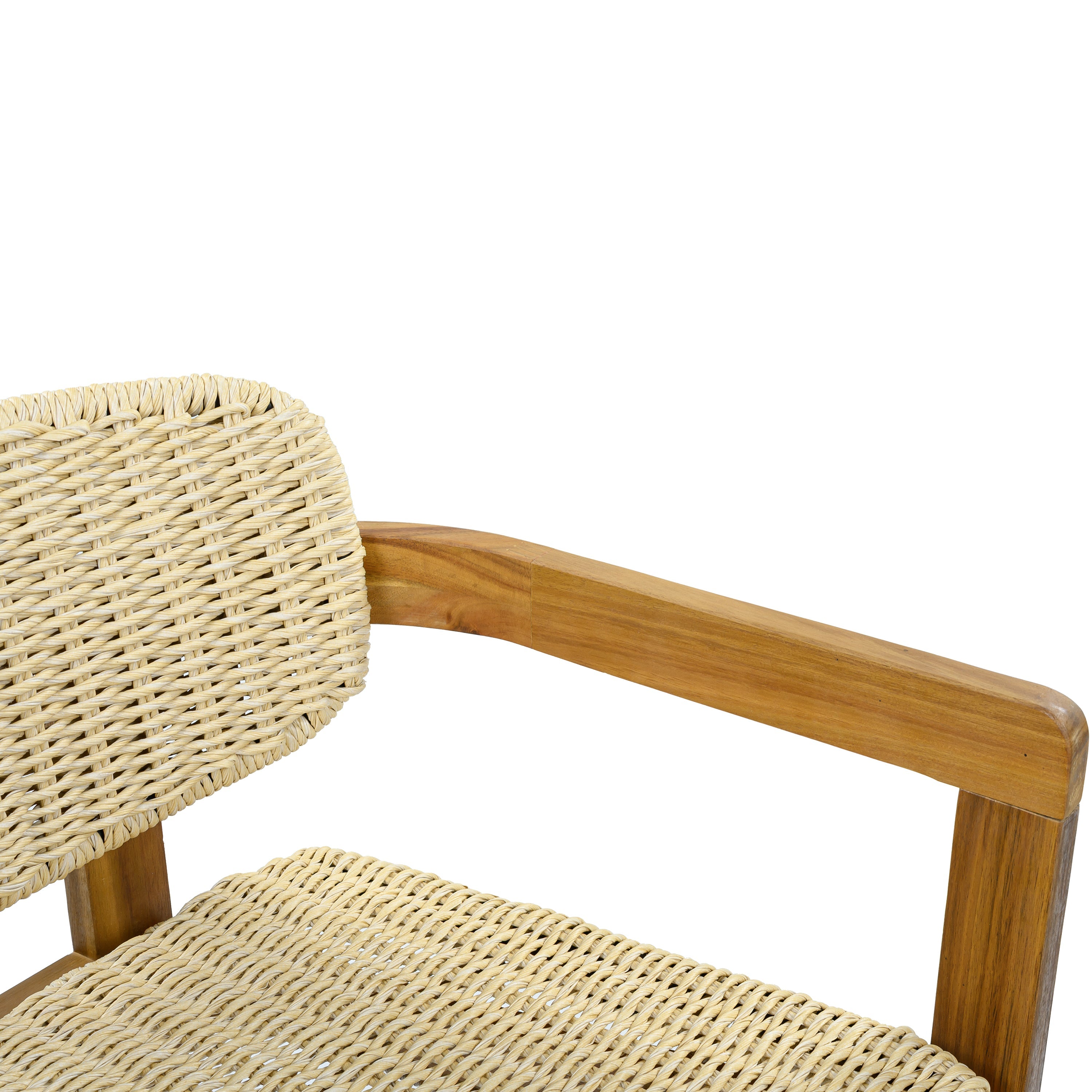 Outdoor Woven Rattan Accent Chairs Set - 2 Person Patio Seating